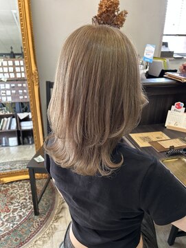 マイ ヘア デザイン 岡崎(MY hair design) 前髪/マチルダボブ/ピンクベージュ/インナーグレージュ/岡崎