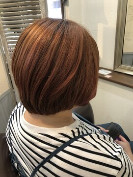 ピース 大島店(Peace) 髪質改善カラー／ショートボブ／ショートヘアー／50代／40代