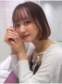レイヤーカット/ボブ/髪質改善/チェリーブラウン