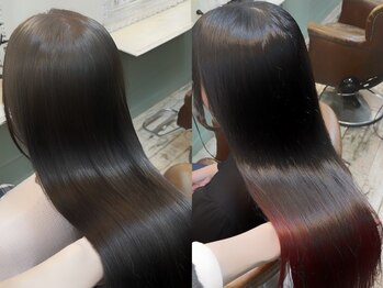 オーガスト ヘア ネイル(AUGUST hair nail)の写真/【湿度やダメージによる広がり、パサつき、癖を感じている方へ】極上の艶とハリコシUPで健康的な美髪に！