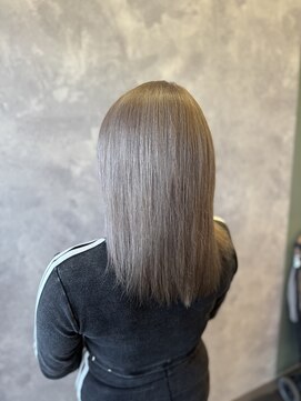ザ ラブズ ラフズ ヘアー 本店(the loves laughs hair) シルバーベージュ/ハイトーンカラー/ミディアムストレート
