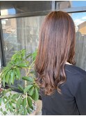 グレージュ切りっぱなしボブ前髪ありミニボブミルクティベージュ