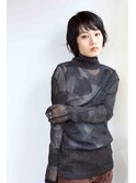 黒髪ショートレイヤー