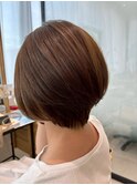 アプリコットオレンジやわらか美フォルムボブ