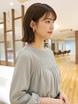 アビエクレール 河内花園(abije claire) ミニボブで大人可愛く【河内花園/髪質改善/白髪ぼかし】