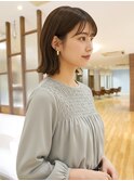 ミニボブで大人可愛く【河内花園/髪質改善/白髪ぼかし】