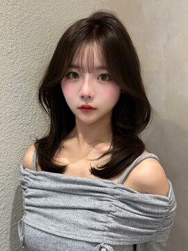 ロンド リリー 銀座(Lond Lily) オリーブグレー/韓国レイヤーカット/マロンベージュ/黒髪/小顔