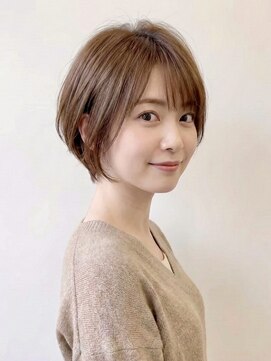 ハピネスフィール 宇治店(Happiness FEEL) 30代40代大人可愛いひし形丸みショートボブ