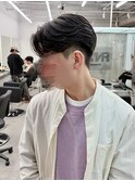 メンズカット/センターパート/ナチュラル/刈り上げ