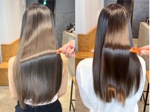 【プレミアムケアカラー】カラーと同時に気になるダメージの補修もして理想のツヤ髪をget[ブリーチ]