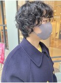 ショート×くりくりパーマ