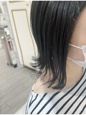 モーブグリーン裾カラー