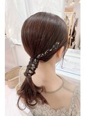 金箔ラインのタイトポニー
