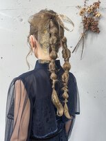 ノード(NODO) 【お呼ばれアレンジ】ツインポニーの編み込みアレンジ