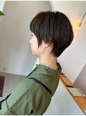 くびれショート×オリーブグレージュ