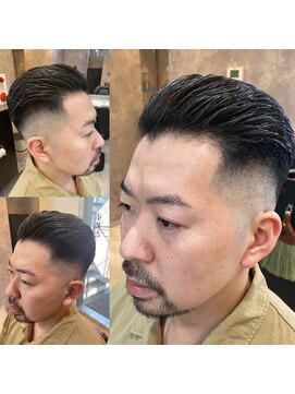 メグロバーバーショップロッポンギ 目黒六(MEGURO BARBER SHOP 6PPONGI) アイロンパーマ×スリックバック