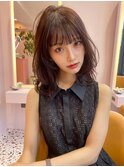  ピンク/ブラウン/韓国ヘア/渋谷/レイヤー/顔まわり