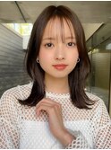 外ハネ　ミディアムレイヤー　２ＷＡＹバング　美髪　イメチェン