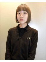 ワンインチ(1 inch)&nbsp;【荒木舞】ブリーチカラー/ボブ/ミルクティーベージュ