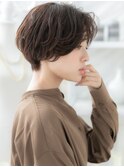 ★シルキーベージュくせ毛風かきあげショート20代30代40代★10
