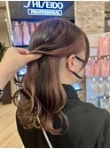 ツーブロックミディアムにインナーカラー【ツーブロック女子】