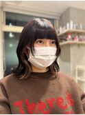ブリーチインナーイヤリングカラー髪質改善ミルクティーベージュ