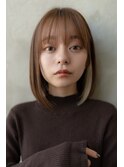 20代30代ミディアム顔周りレイヤーカット髪質改善ストレート