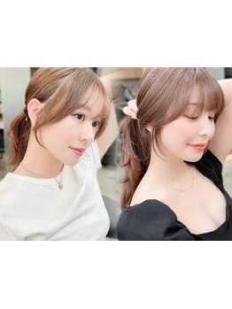 【トリートメント+カット+カラー￥8400】顔周り/前髪で作る韓国ヘア。ミリ単位でつくる黄金比style[池袋]