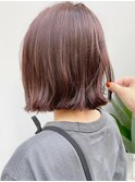 ボブ韓国風顔まわり×チェリーピンク【下北沢】