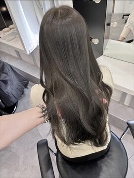 ノー バイ イオエ 西梅田(no. by ioe) ブリーチなしカラー/髪質改善/ミルクティーベージュ/小顔ヘア