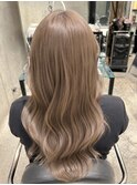 ミルクティベージュ×ケアブリーチ透明感ハイトーンカラー