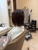メルク(merc)&nbsp;レイヤー ボブ ショート インナーカラー 韓国