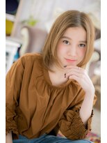 ミック ヘアアンドビューティー 大山店(miq  Hair&Beauty)&nbsp;センターパートの大人カジュアルミディ