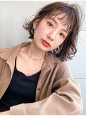 ACE 横浜 ほつれウェーブ×アッシュグレージュ