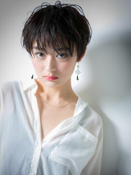 カバーヘア ブリス 北浦和(COVER HAIR bliss) 洗練大人女子♪黒髪小顔マニッシュショートw北浦和20代30代40代