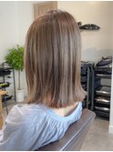 ☆ブリーチなしミルクティーベージュ×外ハネロブnavile表参道