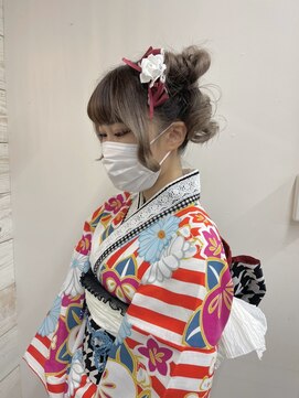 ベルクープス 天王寺店(Belle Coupes) 【Bellecoupes】岡本真由美 浴衣着付け ヘアセット ツインテール