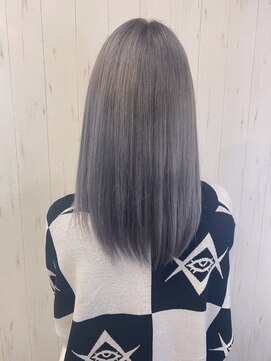 ヘアー リードレス(hair Re:dress) 大人かわいい透明感ハイトーンアッシュ透け感ストレート