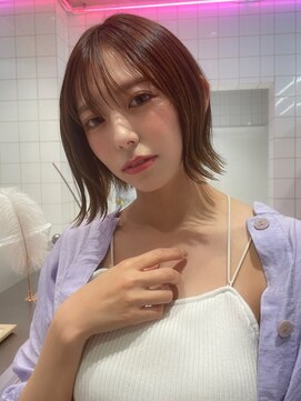 ロンドルーチェ 心斎橋(Lond luce) ダークアッシュ/ミディアムレイヤーカット［髪質改善/縮毛矯正］