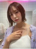 韓国前髪顔周り×切りっぱなしボブ【心斎橋/髪質改善】