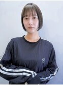 ショートボブ×デザインカラー