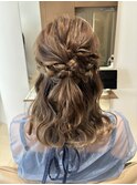 ハーフアップゆるふわヘアセット*10代20代30代40代