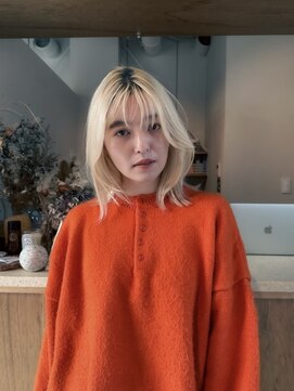 エルム 原宿 表参道(yelm) ★くびレイヤーエモージュイメチェンハッシュカットフルバング