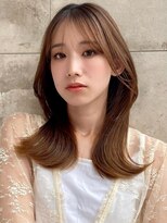 人気の韓国くびれヘア/ミディアムレイヤー/レイヤーカット