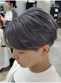 熊本メンズカラー ハイトーン シルバー ブリーチ 韓国ヘア