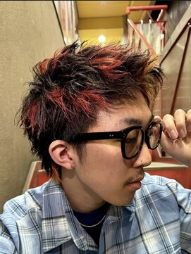 キングオブヘア バイ ノイズ 梅田茶屋町店(KING of hair by NOISM) *NOISMデザインカラーツーブロックセンターパート