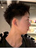 スパイキーショート ツーブロック メンズカット 20代 ヘッドスパ