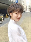 大人クールショート×ニュアンスパーマ×くびれヘア横浜駅