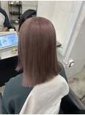 ピンクグレージュピンクカラーケアブリーチヘアメイク川越本川越