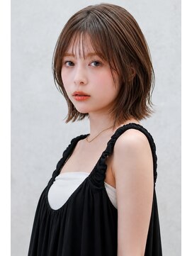 オーブ ヘアー ルアナ 広島横川店(AUBE HAIR luana) 20代・30代_切りっぱなしボブ_結べるボブ_外ハネヘア